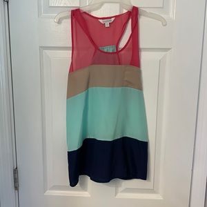 Silk 3 color racer back dress tank top
